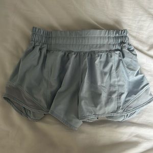 Blue Linen Lululemon Hotty Hot shorts!!! 2.5 inch inseam